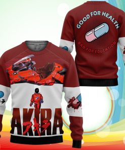 Akira Sweatshirt Good For Health Bad For Education Akira Anime Jacket Akira Sweatshirt Good For Health Bad For Education Akira Anime Jacket