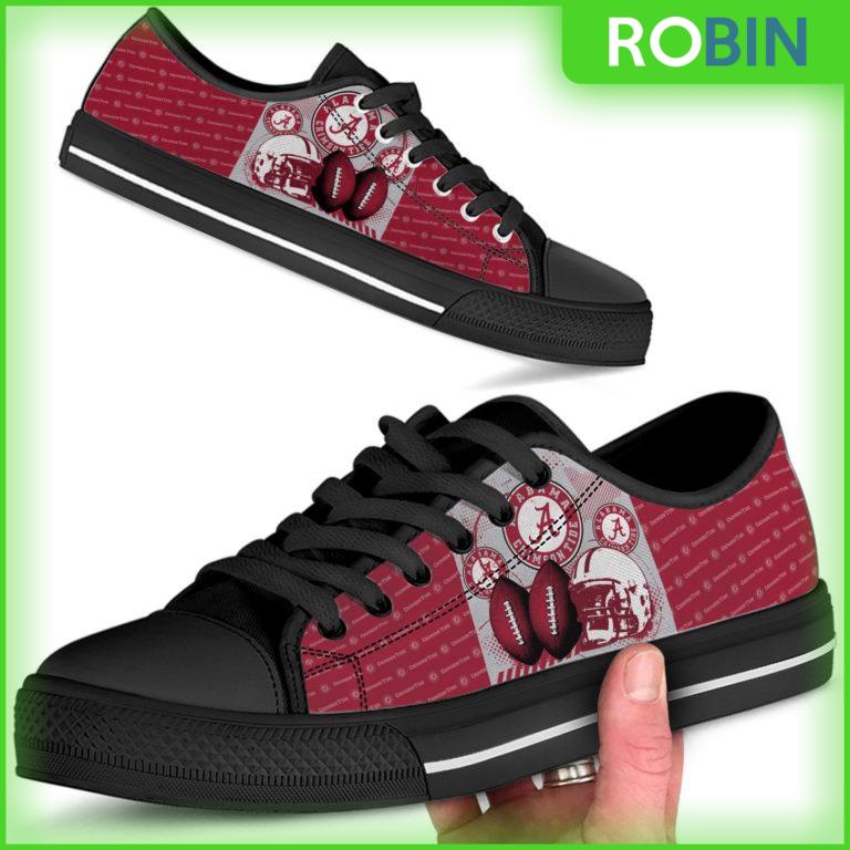 Alabama Crimson Tide Football Low Top Canvas Shoes