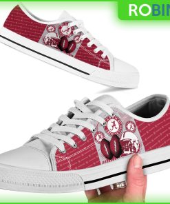 Alabama Crimson Tide Football Low Top Canvas Shoes Alabama Crimson Tide Football Low Top Canvas Shoes