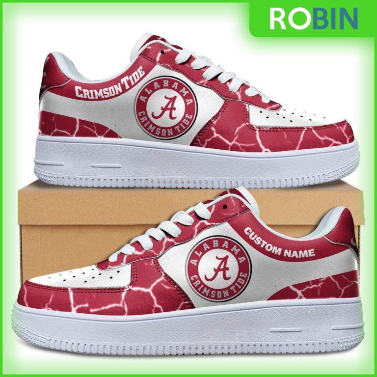 Custom Name Alabama Crimson Tide NCAA Sneakers – Custom AF 1 Shoes