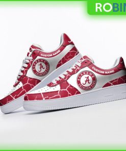 Custom Name Alabama Crimson Tide NCAA Sneakers – Custom AF 1 Shoes
