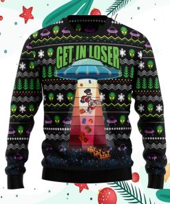 Alien Get In Loser Christmas Ugly Sweater