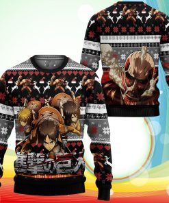 AOT Squad Ugly Christmas Sweater Anime Attack On Titan Xmas Gifts AOT Squad Ugly Christmas Sweater Anime Attack On Titan Xmas Gifts