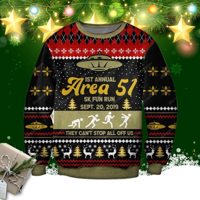 Area 51 3d Print Ugly Christmas Sweater