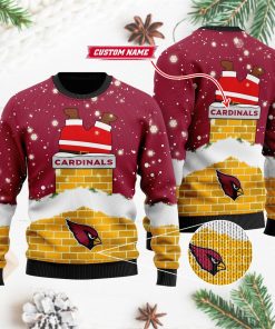 Arizona Cardinals Football Santa Claus 3D Christmas Ugly Sweater Arizona Cardinals Football Santa Claus 3D Christmas Ugly Sweater