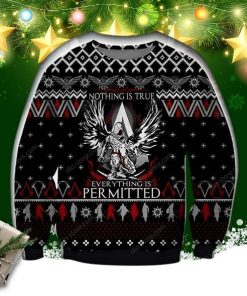 Assassin’s Creed Knitting Pattern 3d Print Ugly Sweatshirt