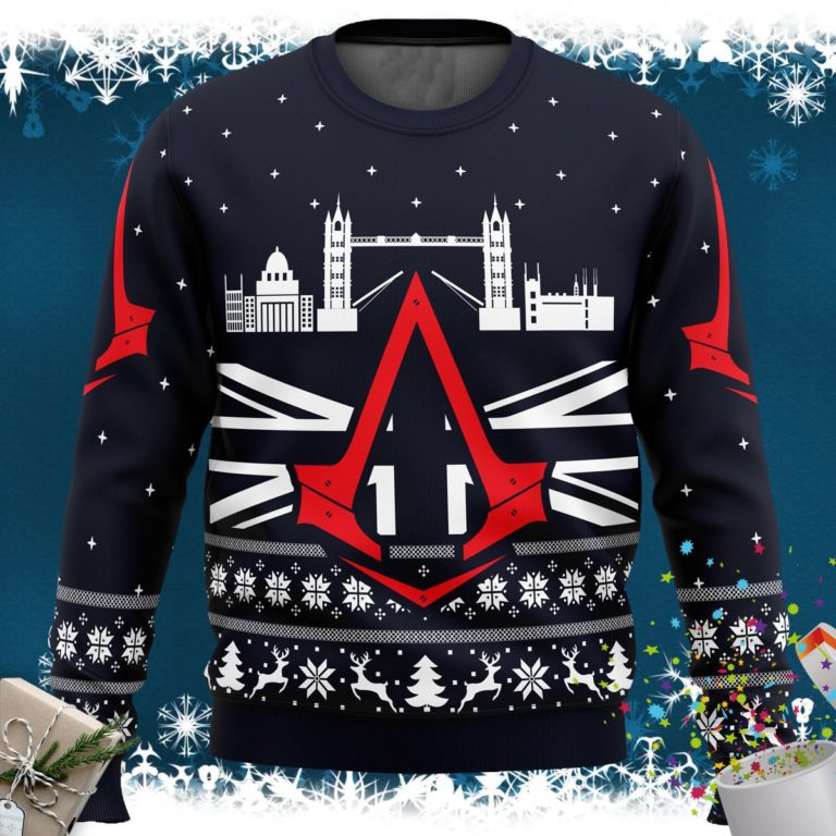 Assassins Creed London Bridge Ugly Christmas Sweater