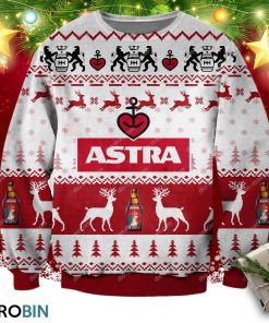 Astra Beer Knitting Pattern 3d Print Ugly Christmas Sweatshirt