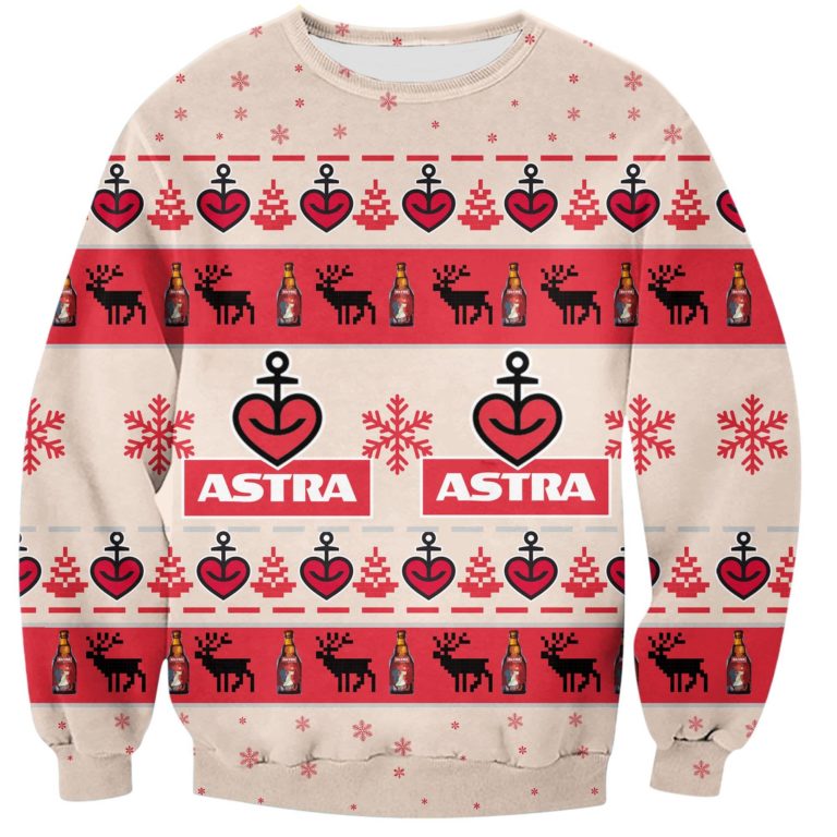 Astra Bier Print Ugly Christmas Sweatshirt