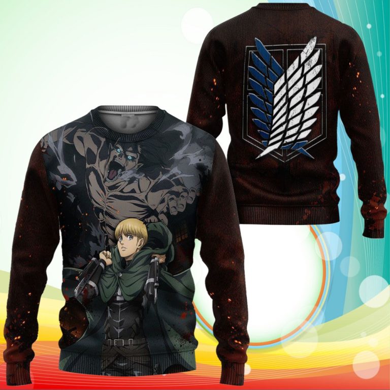 Attack On Tian Armin Arlert Sweatshirt AOT Final Season Anime 3D Printed Sweater