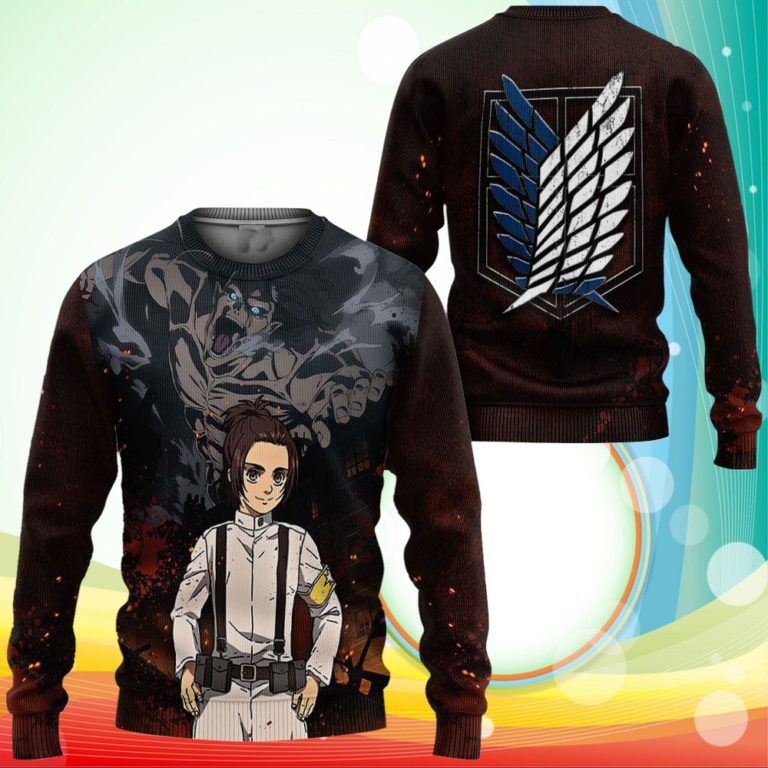 Attack On Tian Gabi Braun Sweatshirt AOT Final Season Anime 3D Printed Sweater