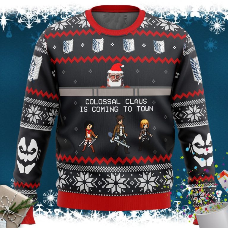 Attack on Titan Colossal Claus Ugly Christmas Sweater