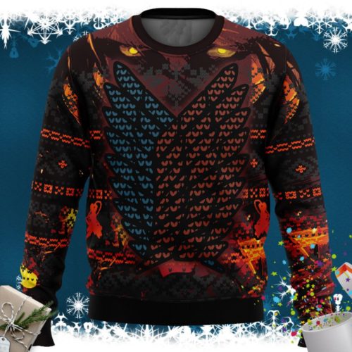 Attack on Titan Ugly Christmas Sweater | RobinPlaceFabrics | Reviews on Judge.me