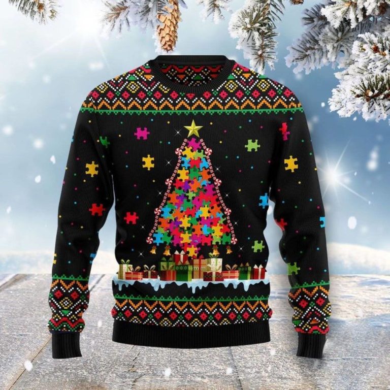 Autism Tree Ugly Christmas Sweatshirt