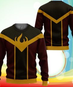 Avatar The Last Airbender Sweatshirt Fire Elemental Uniform Costume Shirt