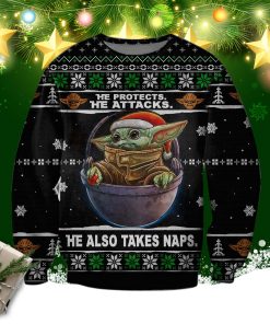 Baby Yoda 3d Print Ugly Christmas Sweater