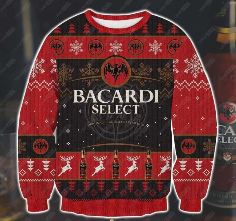 Bacardi Select Crafted Rum 3d Print Christmas Sweater