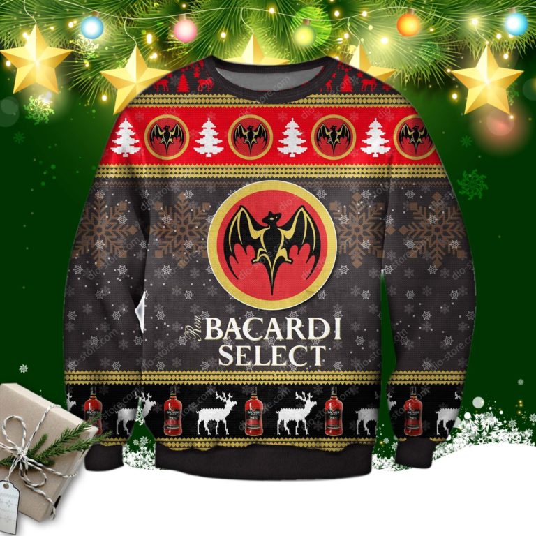 Bacardi Select Rum Wine Ugly Christmas Sweater
