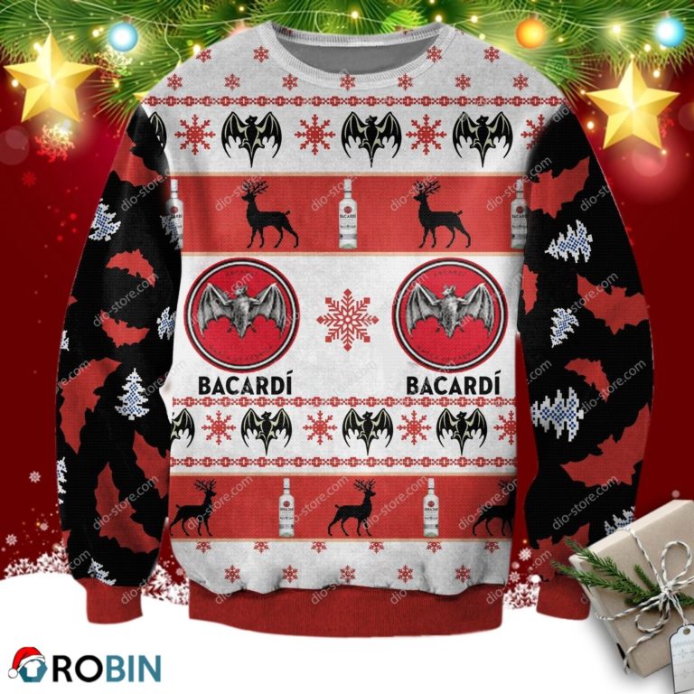 Bacardi Wine 3d Print Ugly Sweater