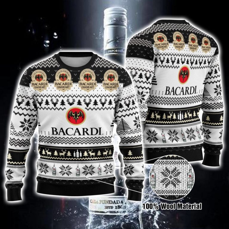 Bacardi Wine 3D Printed Ugly Christmas Sweatshirt