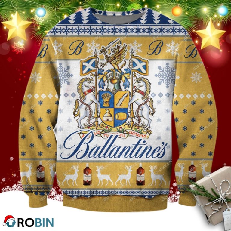 Ballantine’s Knitting Pattern 3d Print Ugly Sweatshirt