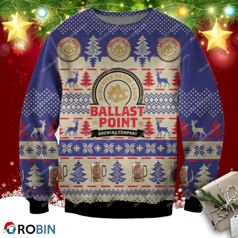 Ballast Point Beer Knitting Pattern 3d Print Ugly Sweatshirt 1