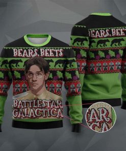 Bears, Beats, Jim Battlestar Galactica The Office Ugly Christmas Sweater RBSWEATSHIRT511
