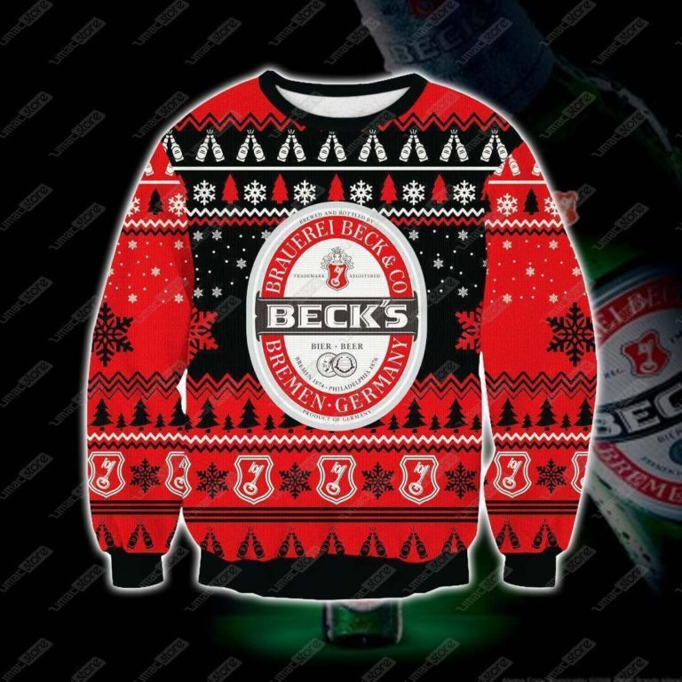 Beck?s 3d Print Christmas Sweater