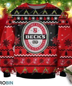 Beck’s Beer Knitting Pattern 3d Print Ugly Sweatshirt