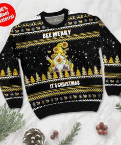 Bee Merry It’s Christmas Gnome Ugly Christmas Sweater Bee and Gnome Bee Merry It’s Christmas Gnome Ugly Christmas Sweater Bee and Gnome