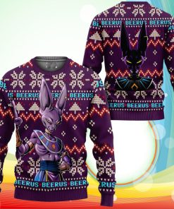 Beerus Ugly Christmas Sweater Anime Dragon Ball Xmas Gifts