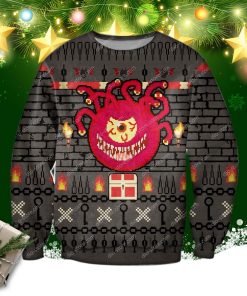 Beholder 3d Knitting Pattern Print Ugly Christmas Sweater