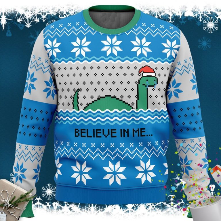 Believe in me…Nessie Ugly Christmas Sweater