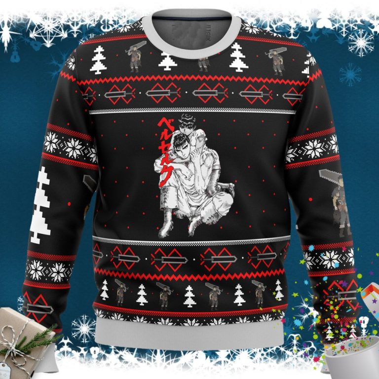 Berserk Guts and Casca Ugly Christmas Sweater