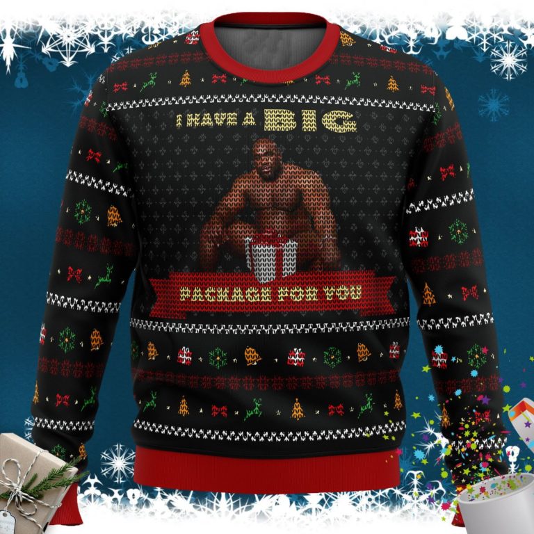 Big Package Barry Wood Meme Ugly Christmas Sweater