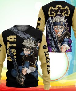 Black Bull Asta Sweatshirt Black Clover Anime 3D Printed Sweater