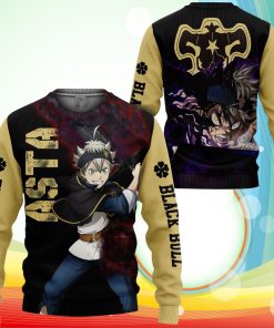 Black Bull Devil Asta Sweatshirt Black Clover Anime 3D Printed Sweater