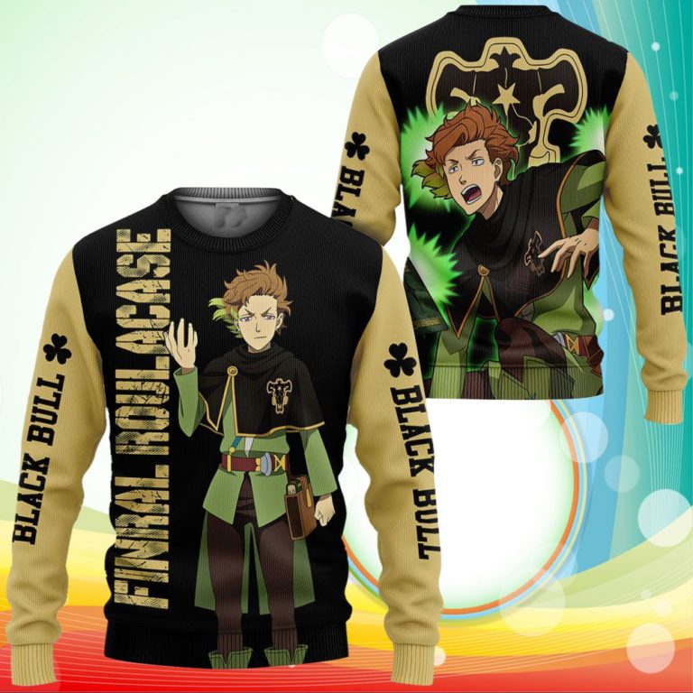 Black Bull Finral Roulacase Sweatshirt Black Clover Anime 3D Printed Sweater