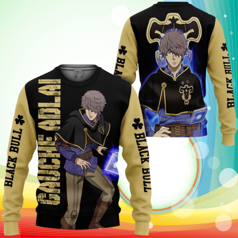 Black Bull Gauche Adlai Sweatshirt Black Clover Anime 3D Printed Sweater