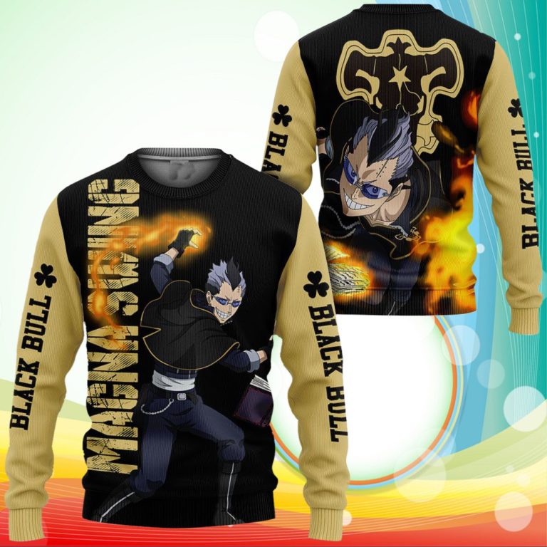 Black Bull Magna Swing Sweatshirt Black Clover Anime 3D Printed Sweater