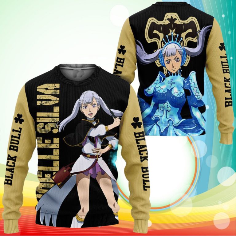 Black Bull Noelle Silva Sweatshirt Black Clover Anime 3D Printed Sweater