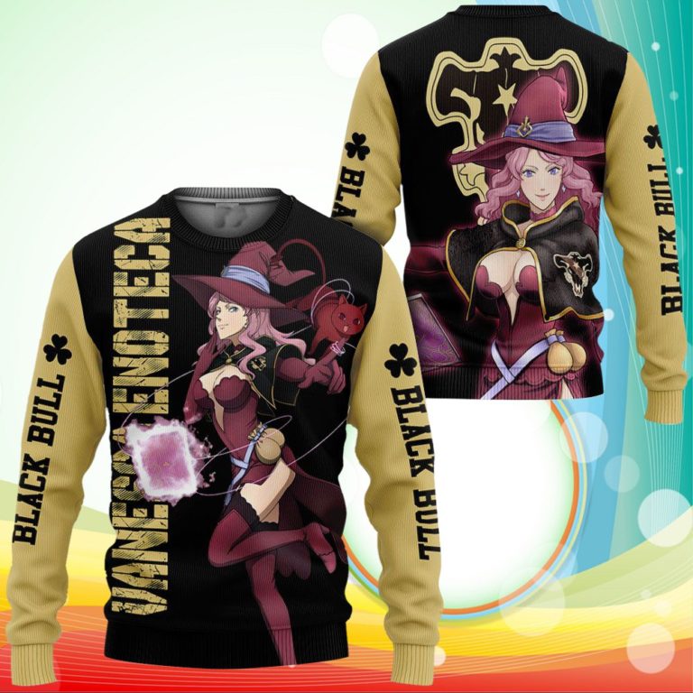 Black Bull Vanessa Sweatshirt Black Clover Anime 3D Printed Sweater