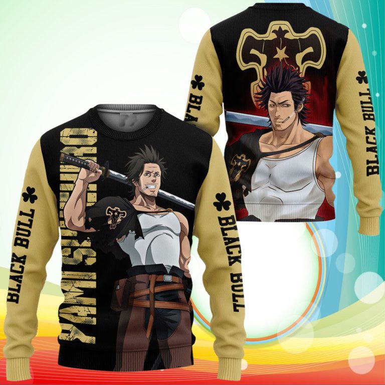 Black Bull Yami Sukehiro Sweatshirt Black Clover Anime 3D Printed Sweater