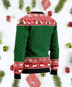 Black Cat Drink Coffee Ugly Christmas Sweater