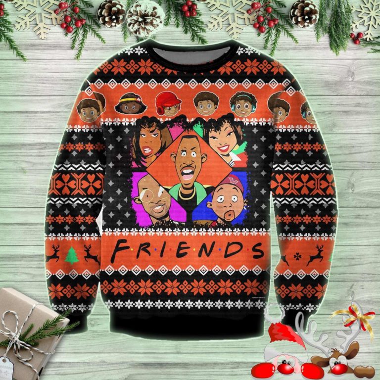 Black Friends Ugly Christmas Sweatshirt