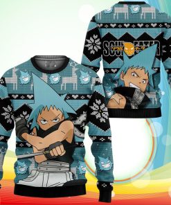 Black Star Ugly Christmas Sweater Anime Soul Eater Xmas Gifts