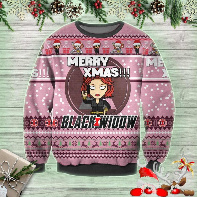 Black Widow Ugly Christmas Sweatshirt