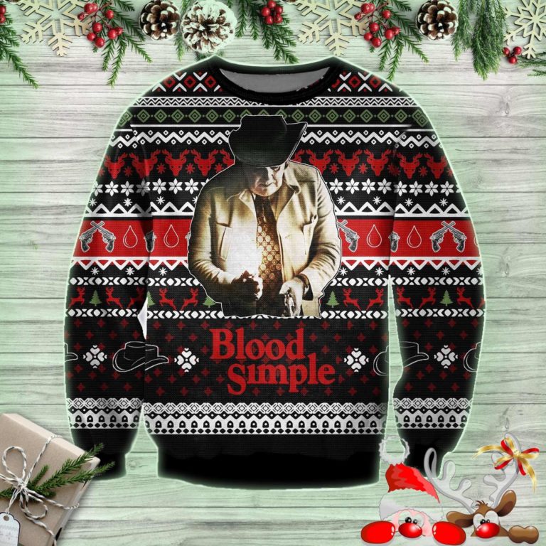 Blood Simple 3d All Over Printed Christmas Ugly Sweatshirt