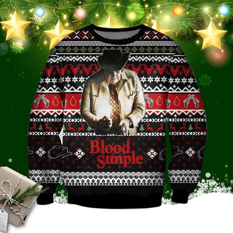 Blood Simple Christmas Ugly Sweatshirt