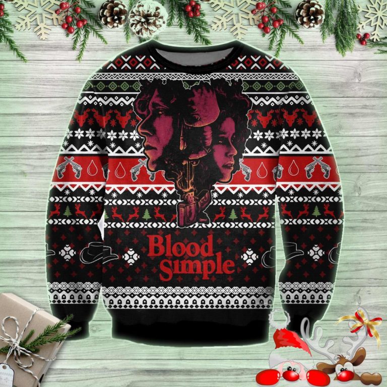 Blood Simple Ugly Christmas Sweatshirt